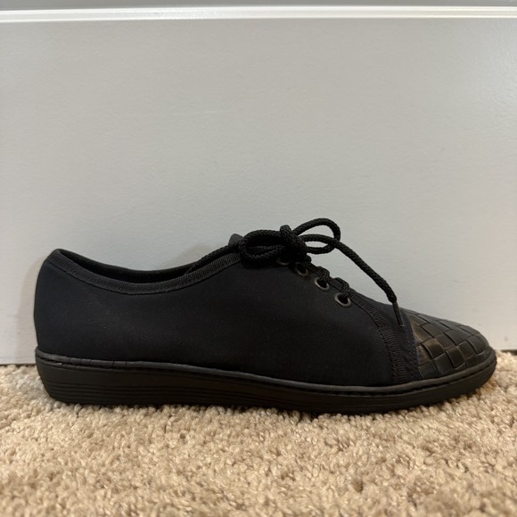 Bottega Veneta Shoes - Bottega Veneta‎ Shoes Womens Size 36.5 Black Woven Leather Toe Italian Lace Up